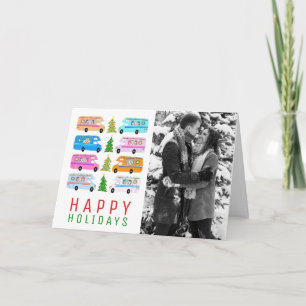 Cute kerstmis RV CUSTOM PHOTO Holiday Card Kaart