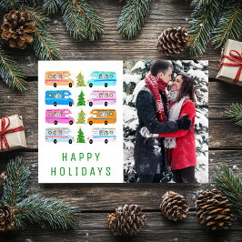Cute kerstmis RV CUSTOM PHOTO Holiday Card Kaart