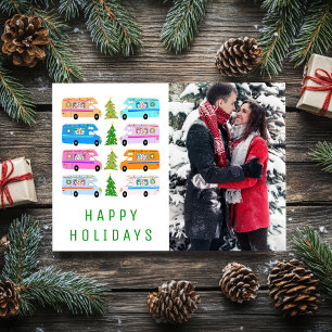 Cute kerstmis RV CUSTOM PHOTO Holiday Card Kaart