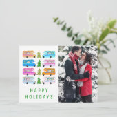 Cute kerstmis RV CUSTOM PHOTO Holiday Card Kaart (Staand voorkant)