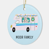 Cute kerstmis RV Holiday CUSTOM Keramisch Ornament (Links)