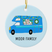 Cute kerstmis RV Holiday CUSTOM Keramisch Ornament (Voorkant)