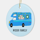 Cute kerstmis RV Holiday CUSTOM Keramisch Ornament (Links)