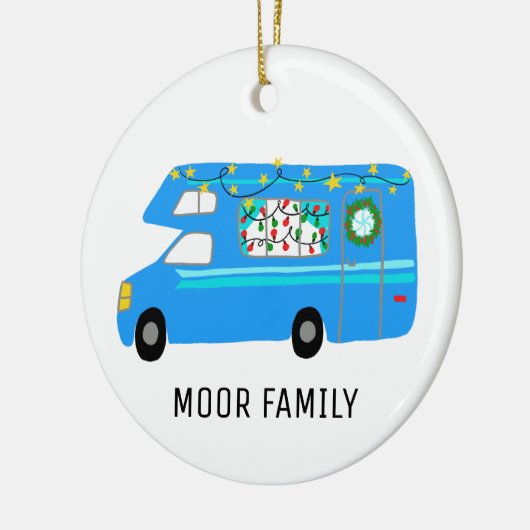 Cute kerstmis RV Holiday CUSTOM Keramisch Ornament (Links)