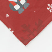 Cute Kerstmis Schnauzer Dog Snowflake Pattern Red Fleece Deken (Hoek)