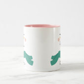 Cute Kerstmis Snowman Face Holiday Tweekleurige Koffiemok (Center)