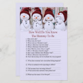 Cute Kerstmis Snowman hoe goed je het spel kent (Voorkant / Achterkant)