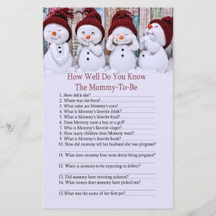 Cute Kerstmis Snowman hoe goed je het spel kent