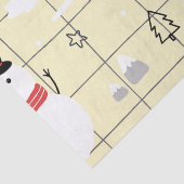 Cute Kerstmis Snowman Pattern Tissuepapier (Detail)