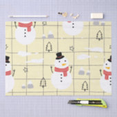 Cute Kerstmis Snowman Pattern Tissuepapier (Craft)