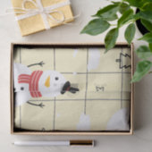 Cute Kerstmis Snowman Pattern Tissuepapier (Geschenk)