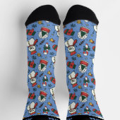 Cute Kerstmis Snowman Pattern Xmas Winter Holiday Sokken (Top)
