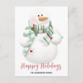 Cute Kerstmis Snowman Prettige feestdagen (Voorkant)