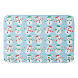 Cute Kerstmis Snowman Snowflake Pattern Badmat