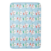 Cute Kerstmis Snowman Snowflake Pattern Badmat (Voorkant Verticaal)