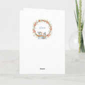 Cute Kerstmis Snowman Winter Berry Wreath Holiday Feestdagen Kaart (Achterkant)