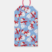Cute Kerstmis Snowmen Cadeaulabel (Voorkant)