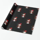 Cute Kerstmis Snowmen Cadeaupapier (Uitgerold)