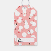 Cute Kerstmis Snowmen Gift Labels Cadeaulabel (Achterkant)