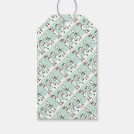 Cute Kerstmis Snowmen Gift Labels Cadeaulabel