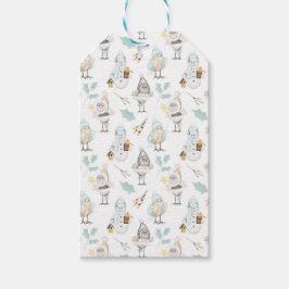Cute Kerstmis Snowmen Gift Labels Cadeaulabel