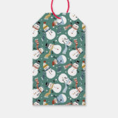 Cute Kerstmis Snowmen Gift Labels Cadeaulabel (Voorkant)