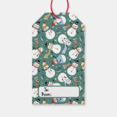 Cute Kerstmis Snowmen Gift Labels Cadeaulabel (Achterkant)