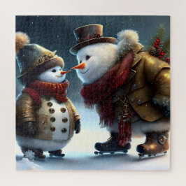 Cute Kerstmis Snowmen Legpuzzel