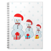 Cute Kerstmis Snowmen Notitieboek (Voorkant)