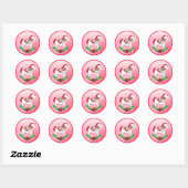 Cute Kerstmis-springpaardenfeestdag Ronde Sticker (Vel)