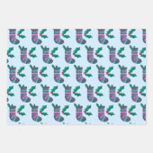 Cute Kerstmis-stoppatroon Inpakpapier Vel (Voorkant)