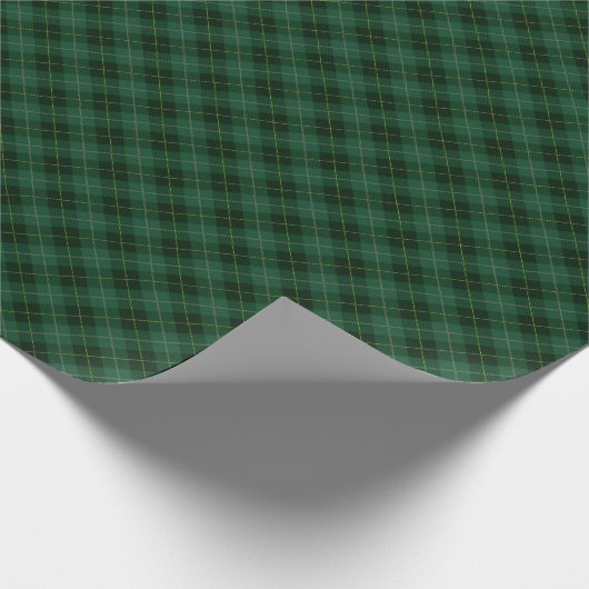 Cute Kerstmis Tartan Patroon Cadeaupapier (Hoek)