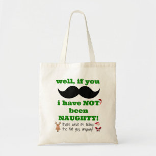 Cute Kerstmis Tas, Naughty of Nice!!! Tote Bag