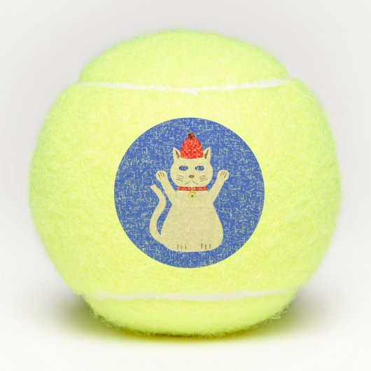 Cute Kerstmis Tennisballen (Voorkant)