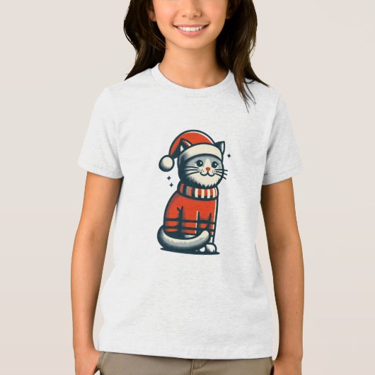 Cute Kerstmis Tri-Blend Shirt (Voorkant)