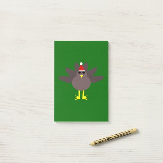 Cute Kerstmis Turkije Post merkt op Pad Post-it® Notes (Op bureau)
