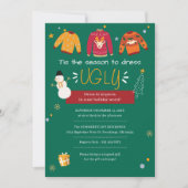 Cute Kerstmis Ugly Sweater Kantoor Party Kaart (Voorkant)