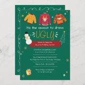 Cute Kerstmis Ugly Sweater Kantoor Party Kaart (Voorkant / Achterkant)