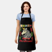Cute Kerstmis Unicorn. Schort (Gedragen)