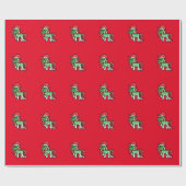 Cute Kerstmis Unicorn Wrapping Paper 2 Cadeaupapier (Vlak)