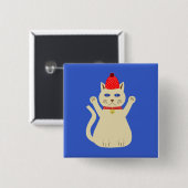Cute Kerstmis Vierkante Button 5,1 Cm (Voorkant /achterkant)