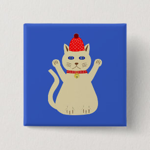 Cute Kerstmis Vierkante Button 5,1 Cm