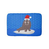 Cute Kerstmis Walrus en Snowflakes Badmat (Voorkant)