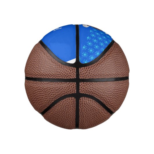 Cute Kerstmis Walrus en Snowflakes Basketbal (Rechts)