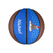 Cute Kerstmis Walrus en Snowflakes Basketbal (Verticaal)