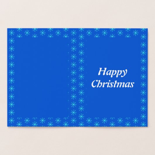 Cute Kerstmis Walrus en Snowflakes Custom Folie Kaarten (Binnen)