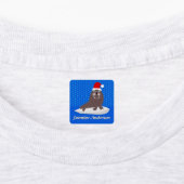 Cute Kerstmis Walrus en Snowflakes Custom Labels (Aangebracht)