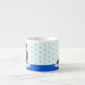 Cute Kerstmis Walrus en Snowflakes Espresso Kop (Voorkant)
