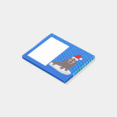 Cute Kerstmis Walrus en Snowflakes Post-it® Notes (Schuin)