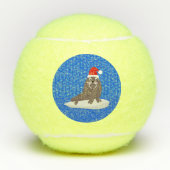 Cute Kerstmis Walrus en Snowflakes Tennisballen (Voorkant)